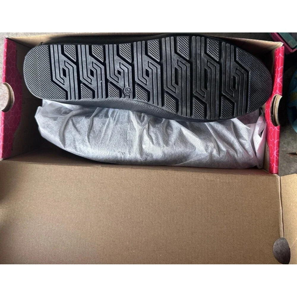 COOL COSER C Women’s 9.5 Wide Black Loafers Rhinestone Horsebit Flats NIB